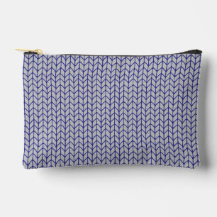 BLUE GRAY KNIT Small Accessory Pouch