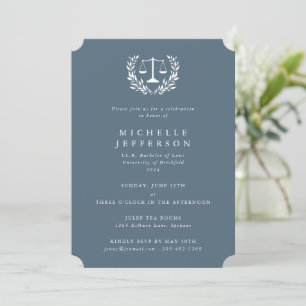 Blue-Gray Law Qualifications Laurel Wreath Invitation