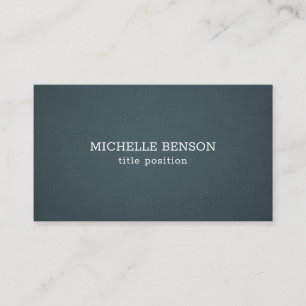 Blue-Gray Linen Texture Business Card
