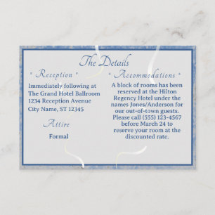 Blue & Gray Marble Enclosure Card