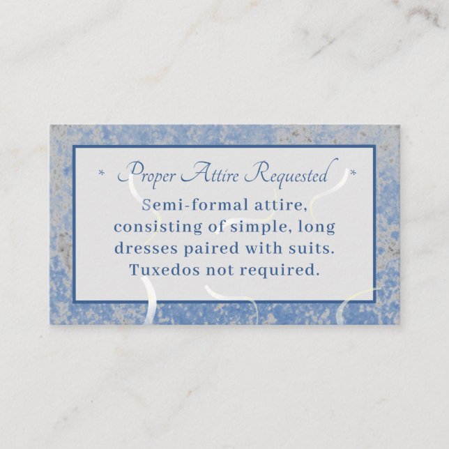 Blue & Gray Marble Enclosure Card (Front)