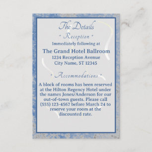 Blue & Gray Marble Enclosure Card