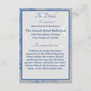Blue & Gray Marble Enclosure Card