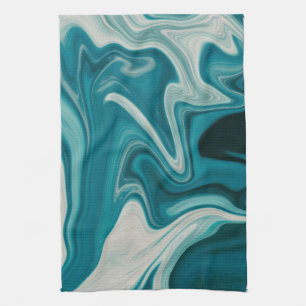 Blue & Gray Marble Kitchen Towel