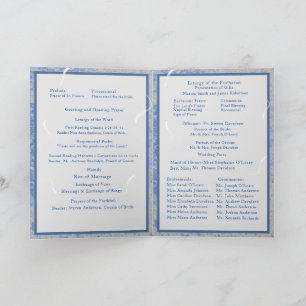 Blue & Gray Marble Nuptial Mass with Photo  Program