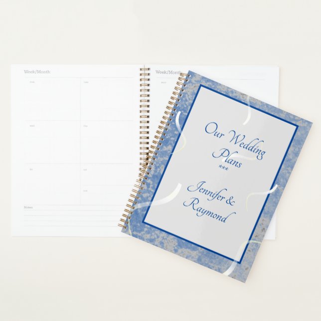 Blue & Gray Marble Wedding Planner (Display)