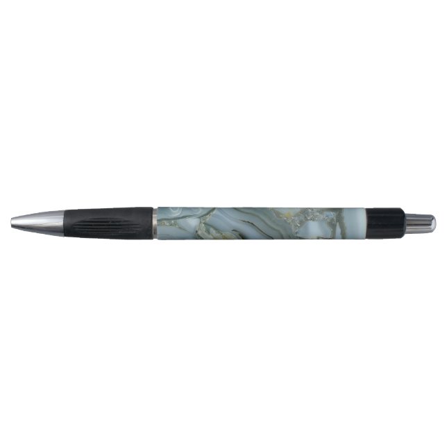 Blue Gray Marble with Gold Vein Pen (Front)