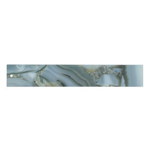 Blue Gray Marble with Gold Vein Ruler
