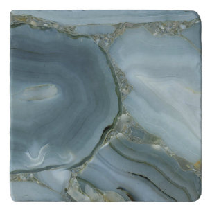 Blue Gray Marble with Gold Vein Trivet