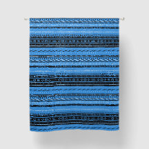 Blue Gray Mudcloth Print