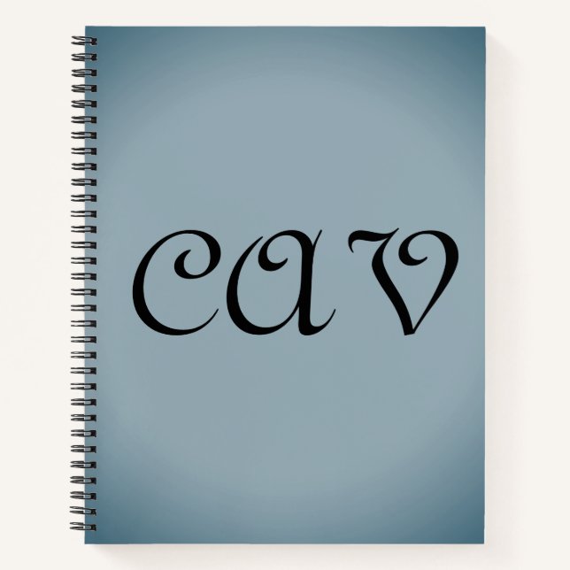 Blue Gray   Notebook (Front)