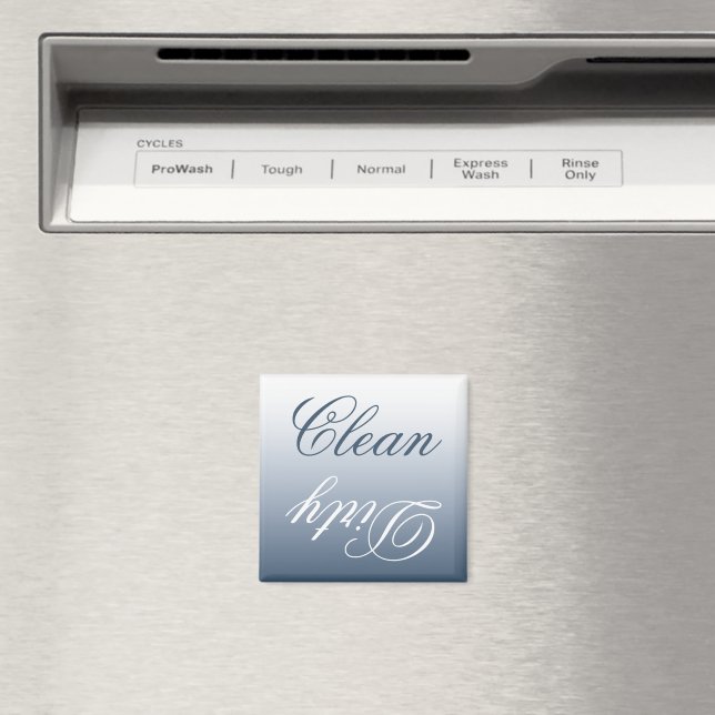Blue-Gray Ombre Dishwasher Clean/Dirty Magnet (In Situ (Dishwasher))