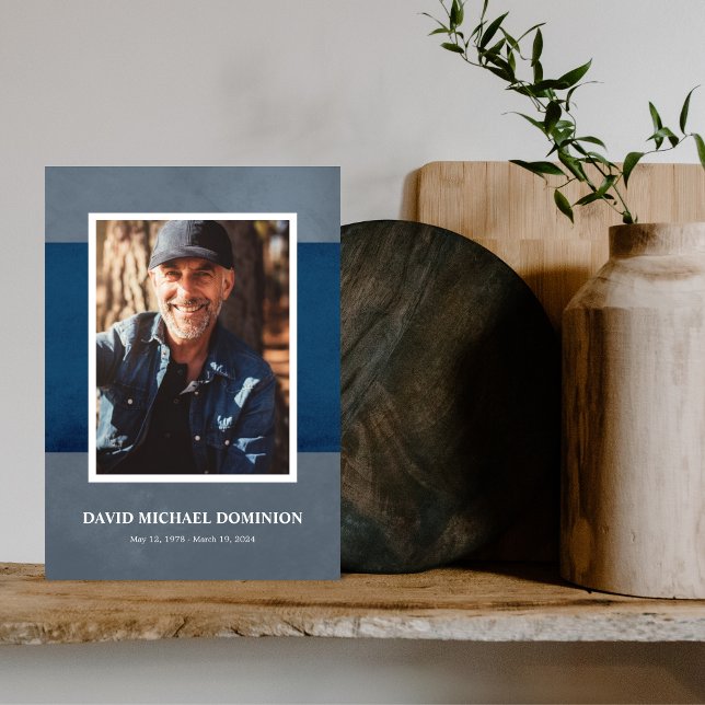 Blue Gray Photo Memorial Program (Creator Uploaded)