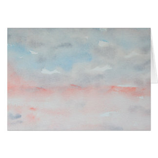 Blue Gray Pink Impressionist Watercolor Landscape Cards