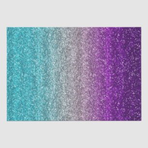 Blue, Gray & Purple Gradient Glitter Tissue Paper