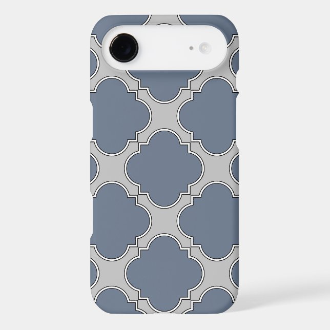 Blue-gray quatrefoil Case-Mate iPhone case (Back)