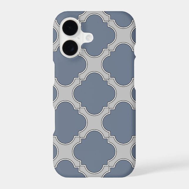 Blue-gray quatrefoil Case-Mate iPhone case (Back)
