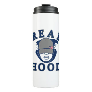 blue gray REAL HOOD GUY IN HOODIE Thermal Tumbler