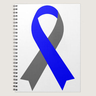 Blue & Gray Ribbon Type 1 Diabetes Notebook