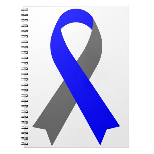 Blue  Gray Ribbon Type 1 Diabetes Notebook