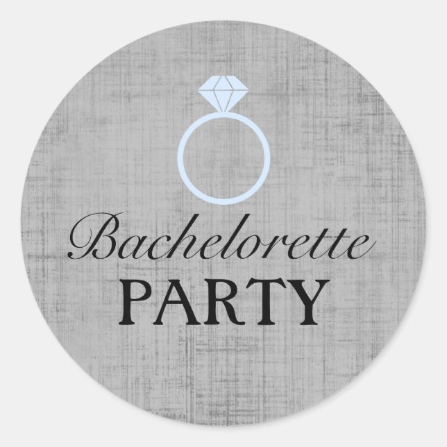 Blue & Gray Ring Design Bachelorette Sticker (Front)