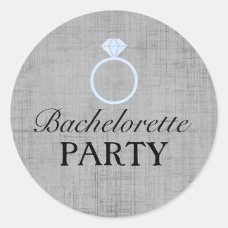 Blue & Gray Ring Design Bachelorette Sticker