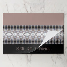 Blue Gray Rose Patterned 25 Piece Placemat Set