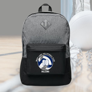 blue gray school club team colors kids volleyball port authority® backpack