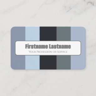 Blue gray shades color palette calligraphy QR-Code Business Card