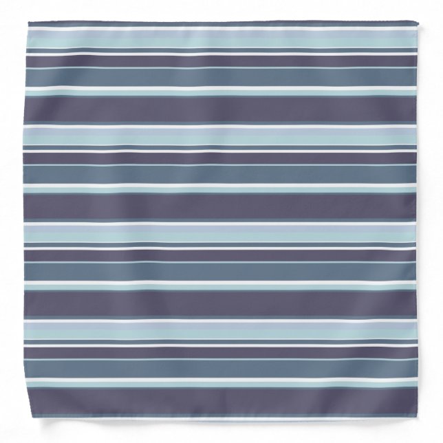 Blue-gray stripes bandana (Front)