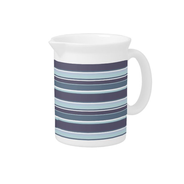 Blue-gray stripes beverage pitcher (Right)