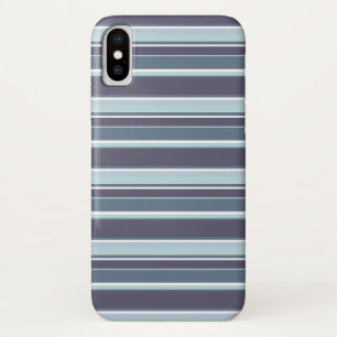 Blue-gray stripes iPhone x case
