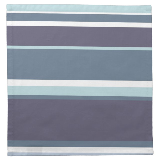 Blue-gray stripes cloth napkin (Front)