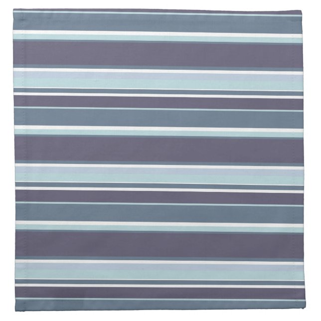 Blue-gray stripes cloth napkin (Front)