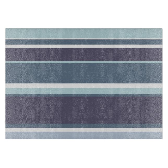 Blue-gray stripes cutting board (Front)