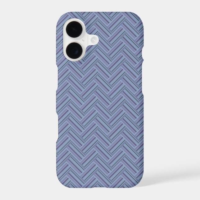 Blue-gray stripes double weave pattern Case-Mate iPhone case (Back)