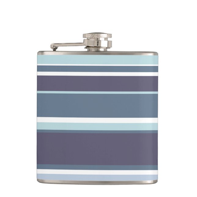 Blue-gray stripes flask (Front)