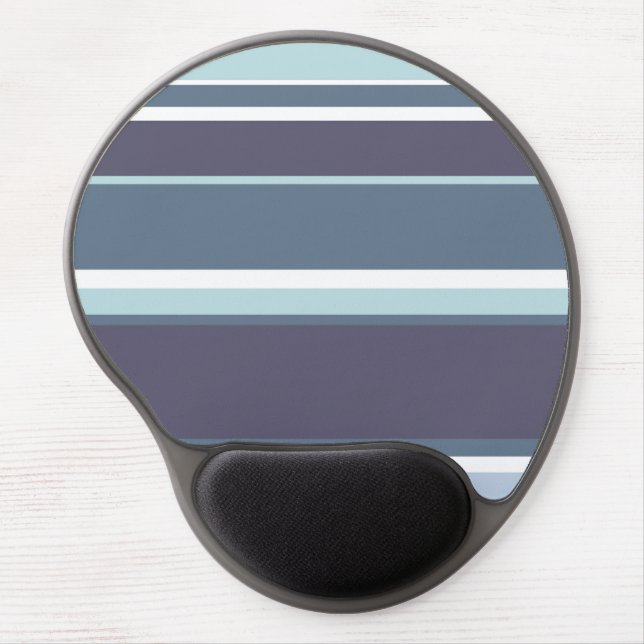 Blue-gray stripes gel mouse pad (Front)