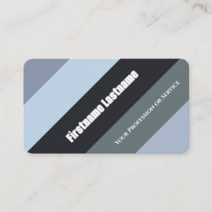 Blue gray stripes harmonic color palette QR-Code Business Card