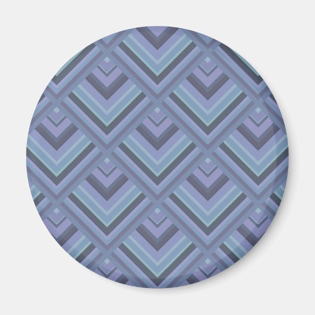 Blue-gray stripes scale pattern magnet (Front)
