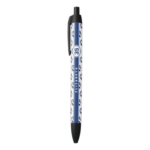 blue gray team colors volleyball player name black ink pen