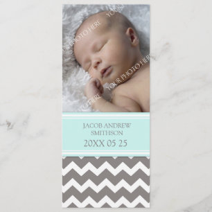 Blue Gray Template New Baby Birth Announcement