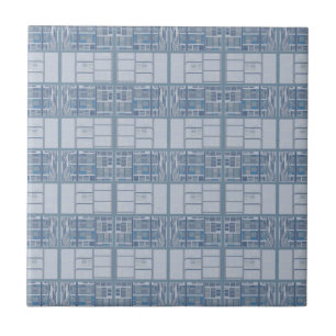 Blue Gray Textured Stripe Tile