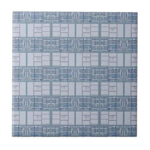 Blue Gray Textured Stripe Tile