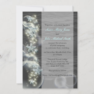 Blue gray wedding engagement anniversary invitation