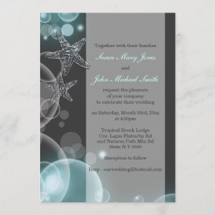 Blue gray wedding engagement anniversary invitation