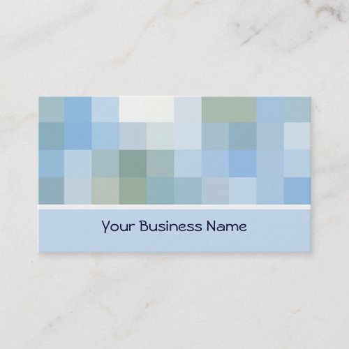 Blue Gray White Abstract Business Card