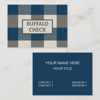 Blue Gray White Buffalo Check