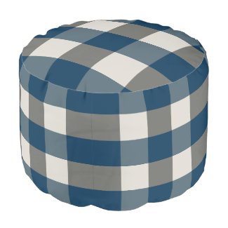 Blue Gray White Buffalo Check 