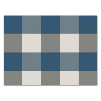 Blue Gray White Buffalo Check 